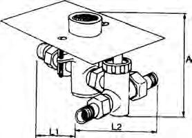 1355 04 1/2" 1510 1 193,30 Thermostatic mixer foot button Installation: built in on the floor.