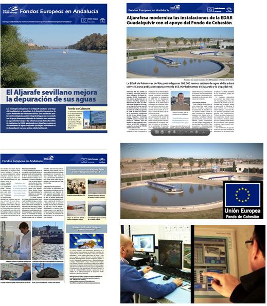 Programa Operativo Fondo de Cohesión-FEDER 27-213. Informe de ejecución 213 Depuradora de Aguas Residuales de Palomares del Río, Sevilla, en el mes de diciembre.