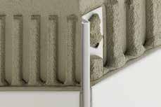 ÁNGULOS Y CANTONERAS Schlüter -DECO-DE Schlüter -DECO-DE es un perfil de remate con un ángulo de 135º en acero inoxidable para esquinas exteriores de paredes, que ofrece una buena protección a los