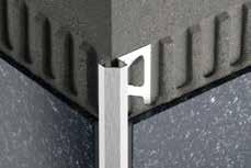 ÁNGULOS Y CANTONERAS Schlüter -DIADEC Schlüter -DIADEC es un perfil de remate de aluminio anodizado para esquinas exteriores de paredes y remates de recubrimientos cerámicos.