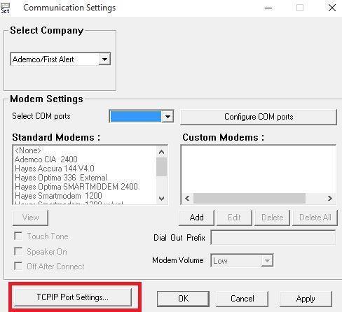 24.- Seleccionar el apartado TCPIP port settings : 25.