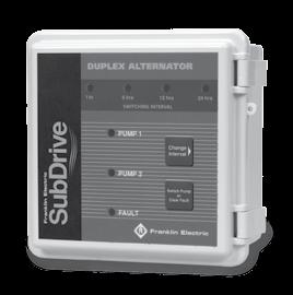 Controladores de Presión Constante Accesorios SubDrive Alternador SubDrive Duplex 585 001 2000 El Alternador SubDrive permite a un sistema de agua alternar entre dos bombas paralelas controladas por