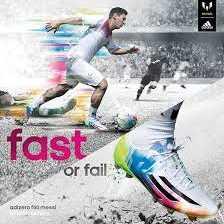 -Adidas: El delantero del Barcelona también es protagonista principal de "FastorFail", un anuncio lanzado por Adidas en el que el jugador argentino presenta sus botines adizerof50 Messi, con los que