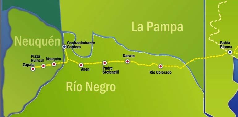 Atraviesa el centro de Río Negro partiendo desde el Este al Oeste y su recorrido es paralelo a la RN Nº23.