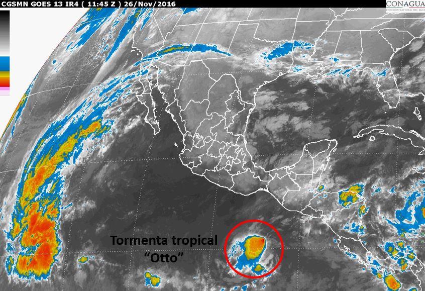 Aviso de Ciclón en el Océano Pacífico Ciudad de México a 26 de Nov