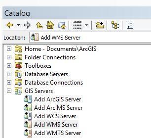 Posteriormente se debe hacer doble clic sobre la opción Add WMS Server : A continuación aparecerá la ventana Add WMS Server