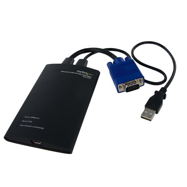Consola Portátil KVM para Laptop - Adaptador Crash Cart para Convertir una Laptop en Consola KVM Product ID: NOTECONS01 El Adaptador USB 2.