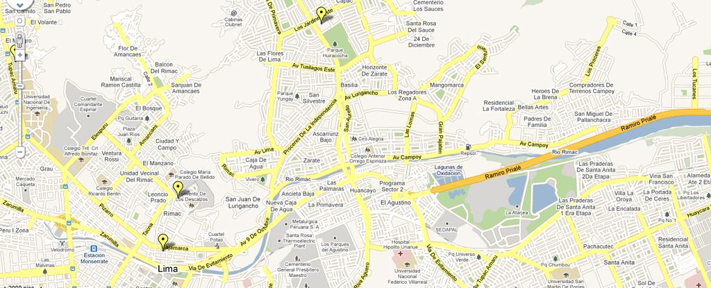 plano de la ciudad de Lima, una vez