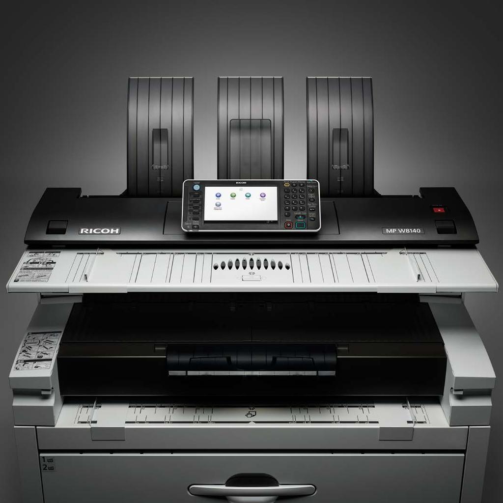 La impresora multifuncional de gran formato en B/N Ricoh MP W7100SP/ W8140SP