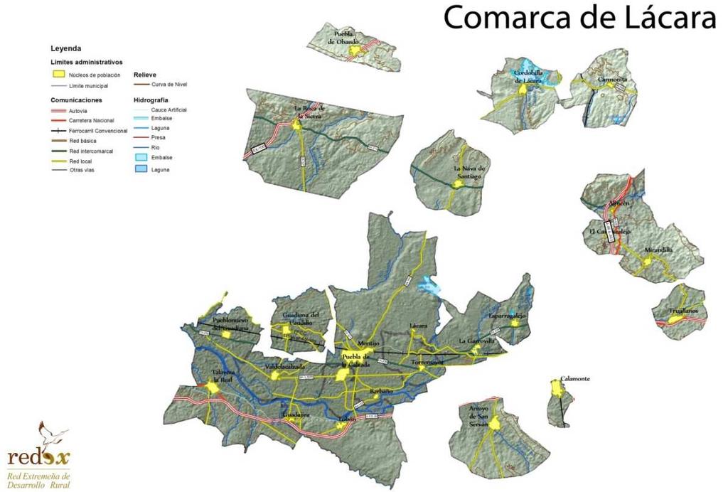 ESTRATEGIA DE DESARROLLO LOCAL PARTICIPATIVO DE LA COMARCA DE LÁCARA. 2014-2020. Además existen una serie de pedanías y entidades de ámbito territorial inferior al municipio.