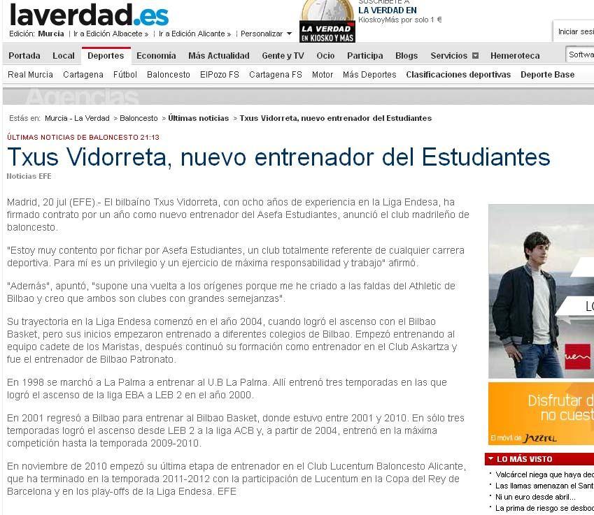 @LA VERDAD Txus Vidorreta,