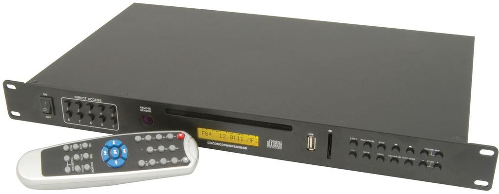 REPRODUCTOR AUDIO CD/USB/SD AD-200 Ref. 952.980UK PVP: 259 Reproductor multimedia de CD, USB y SD. Permite BÚSQUEDA POR CARPETAS, acceso directo a pistas y visualización de etiquetas ID3.