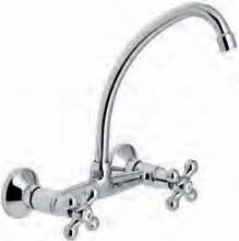 Wall-mounted sink mixer, 15 cm with 24 cm low tube spout Ref.