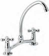 Wall sink mixer with 20 cm swan neck spout Ref.