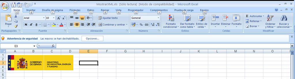 Para obtener un libro Excel con los datos de las series, seleccionamos esta opción en el combo y pulsamos sobre Realizar Consulta, asegurándonos de que previamente hemos seleccionado en el árbol las