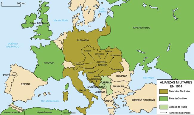 Tema 4 // Primera Guerra Mundial Alemania perdía sus colonias, las cuales serían repartidas entre las potencias vencedoras; además, debía entregar a Francia los territorios de Alsacia y Lorena,