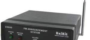 UX600 UX600 stema de Anuncio por FM Digital y PLL - (Talking gn) El UX600 es un sistema de Anuncio por FM ( Talking gn ).