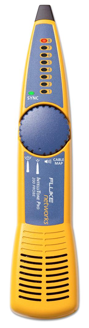 Sonda Dimensiones Pantalla Audio Control Detección de tonos Interfaz del generador de tonos 22,2 cm x 4,8 cm x 3,2 cm (8,73 in x 1,88 in x 1,26 in) (8) indicadores LED, indicador LED Synch