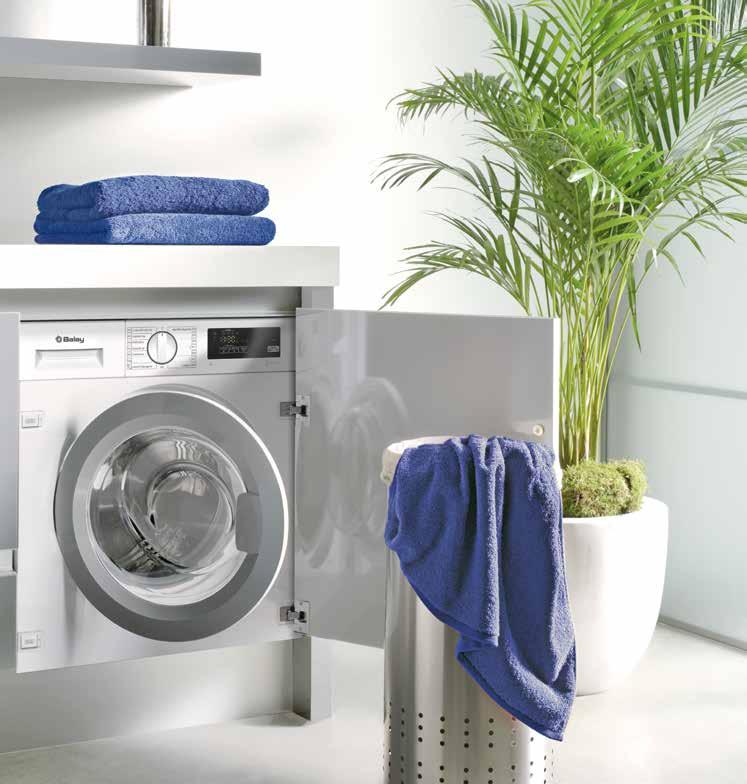 Nuevas lavadoras integrables Mejoras que se integran en nuestro estilo de vida Las mejores prestaciones en 8 kg de capacidad Las lavadoras integrables Balay ofrecen una amplia variedad de funciones y