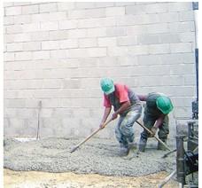 incertidumbre. La actividad de pesaje se hace para la arena, el triturado y el cemento.