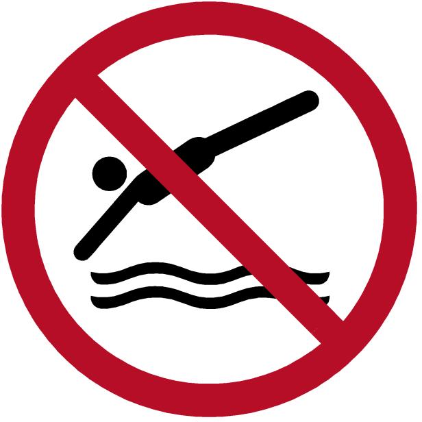 Señalización de Seguridad TODAS las piscinas (prefabricadas o construidas) deben ir provistas de: Señal de seguridad y/o texto siguiente: Prohibido tirarse de cabeza,