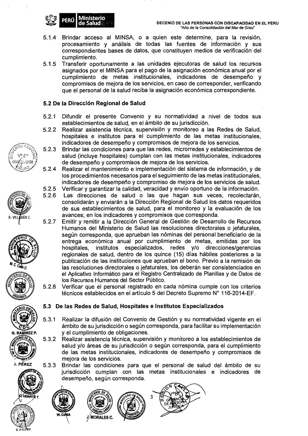 PERÚ Ministerio "Año de la Consolidación del Mar de Grau 5.1.