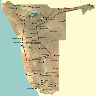 Namibia Extensa ruta para recorrer los lugares más emblemáticos del norte de Namibia.