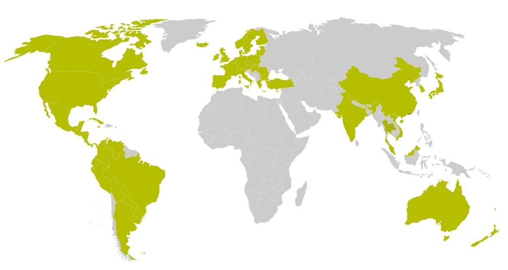Plataforma de acceso a la economía global 26 Acuerdos Comerciales con 64 mercados.