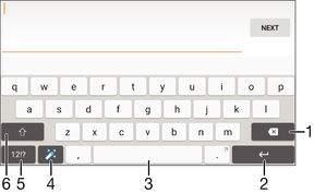 Escribir un texto Teclado en pantalla Puede ingresar texto con el teclado QWERTY en pantalla al tocar suavemente cada letra individualmente o puede utilizar la función de escritura por gestos y