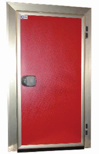 Lacquered or rust-proof, anodized aluminium frame, with grey-coloured PVC thermal cutting. Option for frames with end door.
