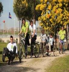Santiago en bicicletas adaptadas, con un recorrido de más de 40 Km.