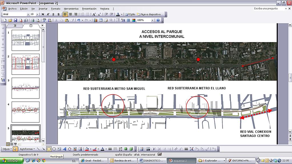 Proyecto Original : Mejoramiento del Parque El El Parque y su entorno Escala Metropolitana: El área del Parque es masivamente frecuentada por los