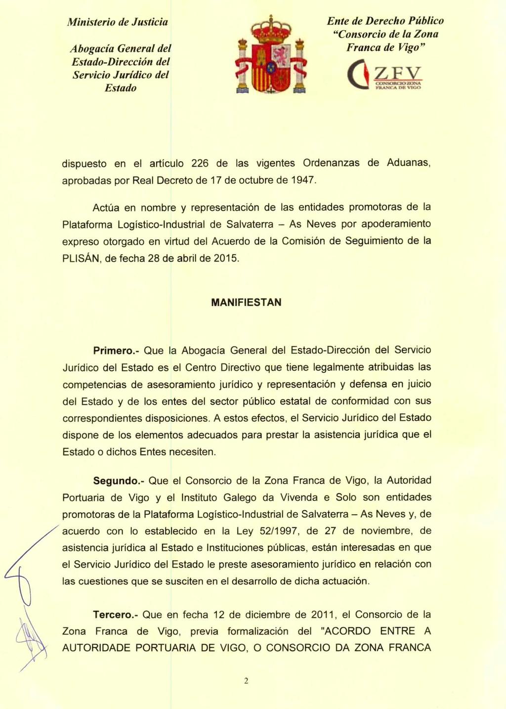 -Dirección del a Il INIMU I«111Z 3NA.1r-t AN A 1» Vil. I dispuesto en el artículo 226 de las vigentes Ordenanzas de Aduanas, aprobadas por Real Decreto de 17 de octubre de 1947.