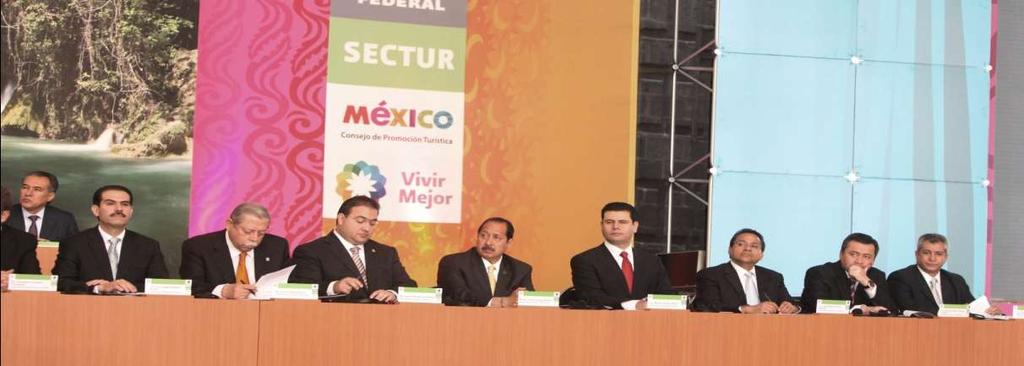 28 DE FEBRERO DE 2011 El Presidente Felipe Calderón Hinojosa, firmó el Acuerdo Nacional por el Turismo con el cual los tres niveles de gobierno, el sector