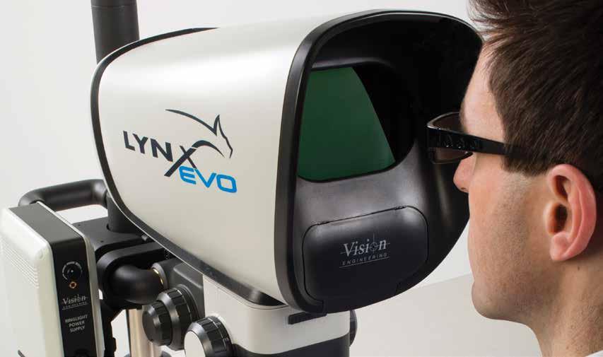 Microscopio estéreo sin oculares de elevada productividad Ergonomía sin rival que mejora la productividad La óptica avanzada permite una inspección rápida y