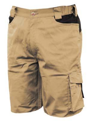 BERMUDA STRETCH BEIGE/NEGRO - El pantalón está dotado de un porta metro, bolsillo lateral. La cintura es elástica haciéndolo muy confortable.