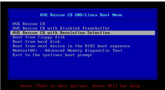Arrancamos AVG Rescue CD, para poder analizar nuestro sistema fuera del sistema operativo.
