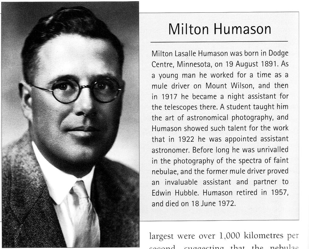 2.12.03. Edwin Hubble y la Expansión del Universo: Edwin Powell Hubble nació en Marshfield, Missouri el 20 de Noviembre de 1889. Estudió astronomía en la Universidad de Chicago, donde recibió un B.Sc.