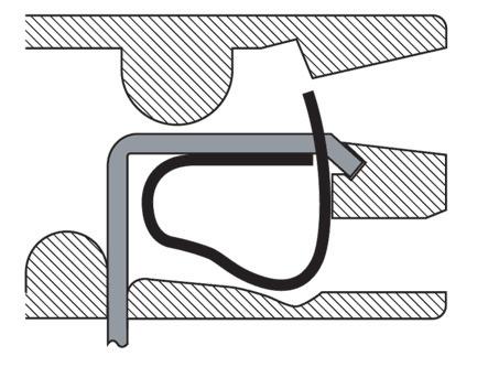 Inserte el destornillador especificado en el taladro de liberación junto al taladro de conexión de cables donde se va a insertar el cable.