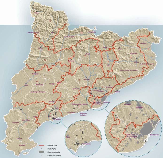 Xarxa d Emissions Atmosfèriques de Catalunya Estadístiques de la XEAC a 31 de desembre de 2015 Nombre d'establiments connectats Nombre de punts de mesurament (focus i torxes) Nombre d arxius que