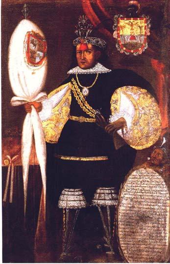 ESCUDO DE ARMAS DE DON CRISTOBAL PAULLU INKA En el Virreinato del Perú uno de los primeros escudos de armas de los que se tienen noticia es el que en 1545, fue otorgado por el rey Carlos V a