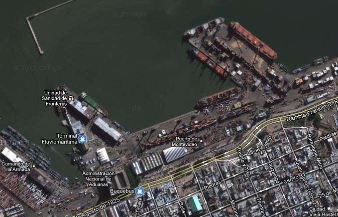 Puerto de Montevideo - Pasajeros Área de exclusión: Se dispone de una zona restringida, de exclusión al pie del Crucero en la