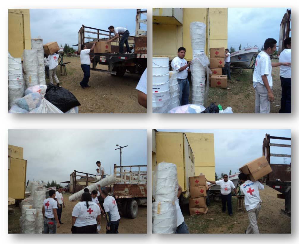 Preparación de la ayuda humanitaria que se distribuirá en comunidades de Omoa CONTACTOS Para mayor información puede comunicarse con: En Honduras: Oscar Fernández, Coordinador General de OPADE, Cruz