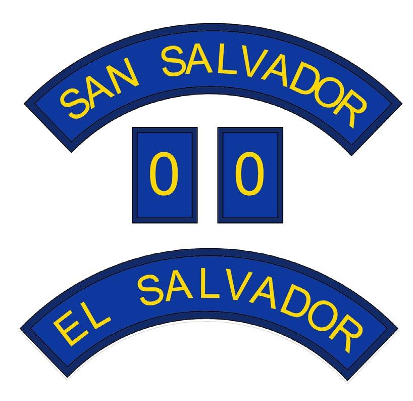 INSIGNIAS DE USO GENERAL Las utilizan las personas miembros de la Asociación de Scouts de El Salvador como parte de su uniforme en la camisa scout. CINTA DE DEPARTAMENTO.