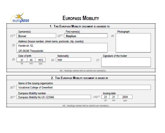 9.5 Opinión de los expertos BULGARIA Los expertos que participan en el grupo de trabajo Food-ECVET, consideran adecuado adaptar el documento de movilidad Europass como un expediente personal en el