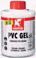 Griffon daba ya en los años 60 respuesta patentada a la creciente demanda de adhesivos para sistemas de conducción sintéticos, introduciendo, junto a los adhesivos de PVC, numerosos productos de