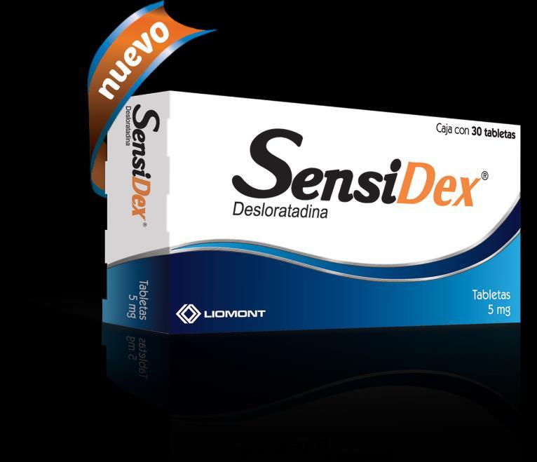 SENSIDEX Desloratadina Tabletas FORMA FARMACÉUTICA Y FORMULACIÓN Cada TABLETA contiene: Desloratadina 5.0 mg Excipiente, c.b.p 1 tableta INDICACIONES TERAPÉUTICAS Antihistamínico.