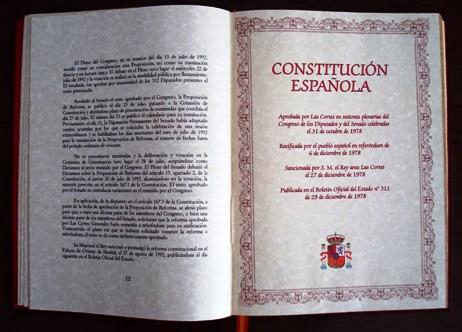 ), todos ellos poseen características semejantes, que vamos a detallar según aparecen recogidas en la Constitución. Documento de la Constitución Española de 1978.