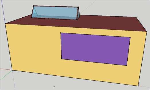 Figura 2: Esquema de modelo de simulación en SketchUp, se puede observar la zona ESPACIO y la zona SISTEMA 6 5 Temperatura ( C) 4 3 2 1 : 3: 6: 9: : : 18: 21: : 3: 6: 9: : : 18: 21: : 3: 6: 9: : :