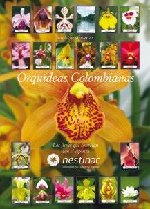 CARTAS Y POSTER Orquídeas Colombianas Las 18 orquídeas colombianas con el nenúfar más grande de la tierra, la Victoria Regia y
